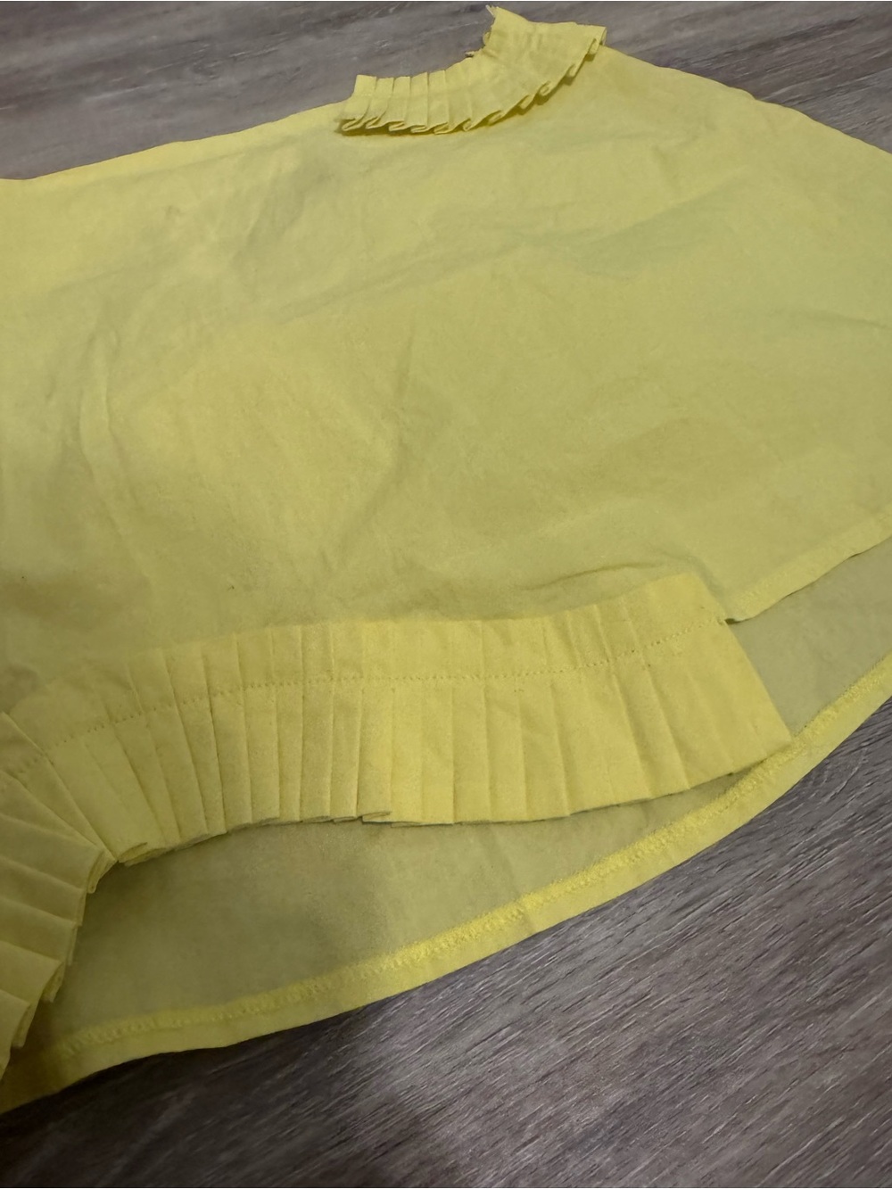 Farm Rio Yellow Pleated Ruffle Mini Skirt Size S - Picture 4 of 8